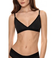 Бюстгальтер бралетт хлопок Jasmine Kety 1908/7 черно-белый