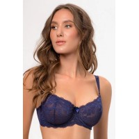 Бюстгальтер мягкий на косточках кружево Jasmine Kary 1409/73 синий