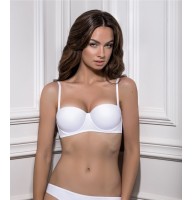 Бюстгальтер балконет микрофибра Jasmine Rosa 1119 белый