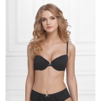 Бюстгальтер пуш-ап хлопок Jasmine Sein 1801/36 черно-белый