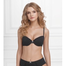Бюстгальтер пуш-ап бавовна Jasmine Sein 1801/36 чорно-білий