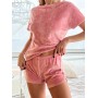 Фото  женская пижама шорты велюр julia фш-19 розовый