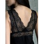 Зображення  жіноча нічна сорочка шовк-сатин julia глорія чорний