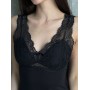 Фото  женская ночная рубашка шелк-сатин julia глория черный