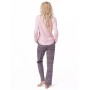 Фото  женская пижама брюки хлопок key lns 794 розово-темно-серый 