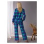Зображення  жіноча піжама штани фланель key lns 440 фіолетовий