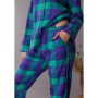 Фото  женская пижама брюки фланель key lns 440 фиолетовый 