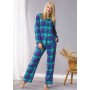 Фото  женская пижама брюки фланель key lns 440 фиолетовый 