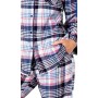Фото  женская пижама брюки фланель key lns 454 синий