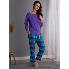 Женская пижама брюки хлопок Key LNS 405 фиолетовый
