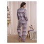 Фото  женская пижама брюки фланель key lns 423 серый