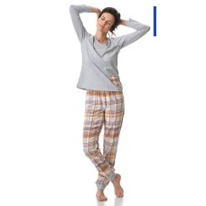 Женская пижама брюки хлопок Key LNS 458 светло-серый