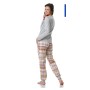 Фото  женская пижама брюки хлопок key lns 458 светло-серый