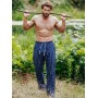 Фото  пижамные мужские брюки хлопок key mht-432 темно-синий