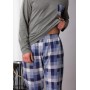 Фото  мужская пижама брюки хлопок key mns 430 серый