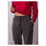 Фото  мужская пижама брюки хлопок key mns 432 красно-черная