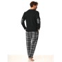Фото  мужская пижама брюки хлопок key mns 433 черный
