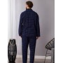 Фото  мужская пижама брюки фланель key mns 458 темно-синий