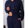 Зображення  чоловіча піжама штани фланель key mns 458 темно-синій