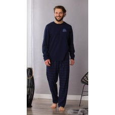 Чоловіча піжама штани бавовна Key MNS 745 темно-синій