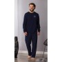 Фото  мужская пижама брюки хлопок key mns 745 темно-синий