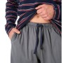 Зображення  чоловіча піжама штани бавовна key mns 038 чорно-сірий