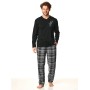 Фото  мужская пижама брюки хлопок key mns 433 черный