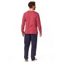 Зображення  чоловіча піжама штани бавовна key mns 451 червоно-темно-синій