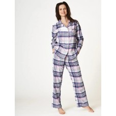 Женская пижама брюки фланель Key LNS 445 светло-серый