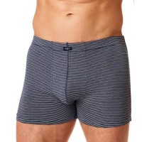 Мужские трусы шорты хлопок Key MXH-395 бежево-синий