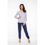 Фото  женская пижама брюки хлопок taro hiara 2323 серо-синий