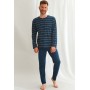 Фото  мужская пижама брюки хлопок taro harry 2640 темно-синий 