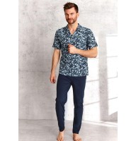 Мужская пижама брюки хлопок Taro Gracijan 921 темно-синий