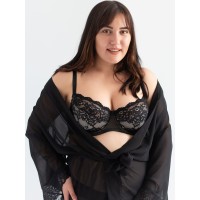 Бюстгальтер (72F40) - півонія + чорний