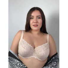 Бюстгальтер (58K24) - срібляста півонія