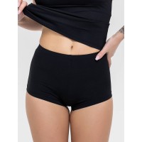 Жіночі трусики-шорти в рубчик (TR5-Q) - чорний