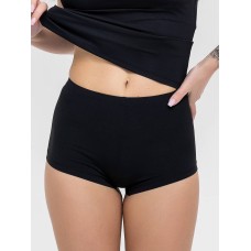Жіночі трусики-шорти в рубчик (TR5-Q) - чорний