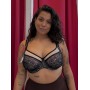Фото  бюстгальтер (1127) - півонія + чорний