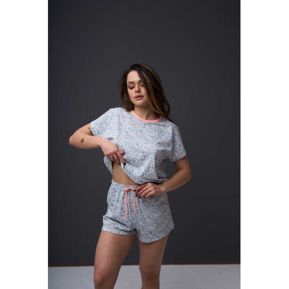 Зображення  комплект жіночий, мод. 17-021 футболка та шорти, tracy Зображення  комплект жіночий, мод. 17-021 футболка та шорти, tracy