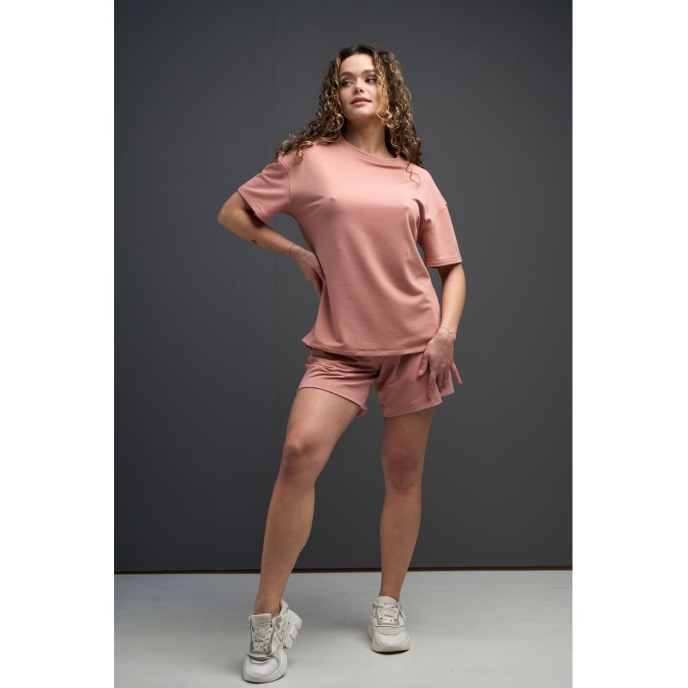 Зображення  комплект жіночий, мод. 17-019 футболка та шорти Зображення  комплект жіночий, мод. 17-019 футболка та шорти