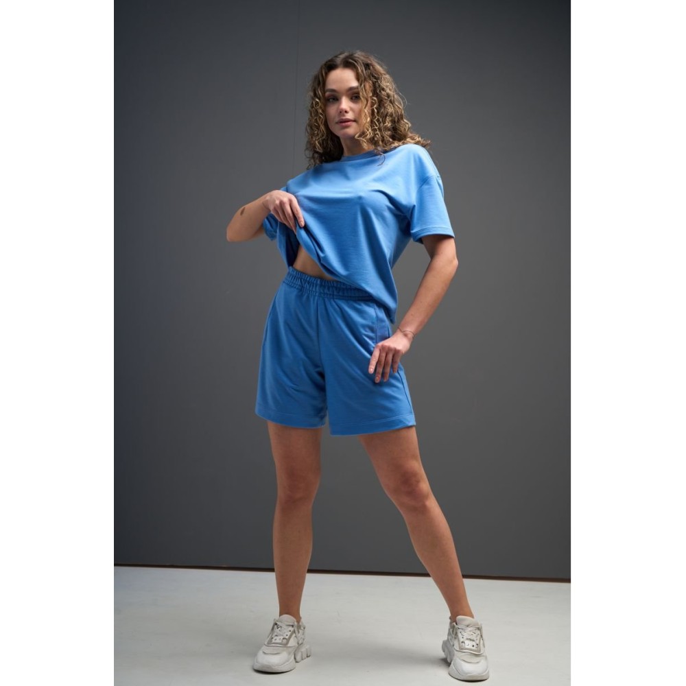 Зображення  комплект жіночий, мод. 17-019 футболка та шорти Зображення  комплект жіночий, мод. 17-019 футболка та шорти