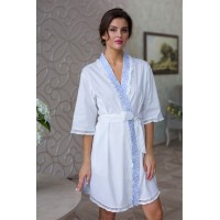 Домашній жіночий халат білий Хелен 16193