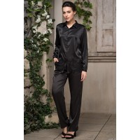 Жіноча атласна піжама зі штанами Афродіта 2166