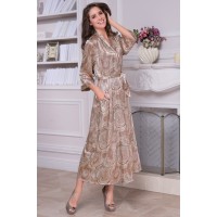 Жіночий довгий шовковий халат Клементина 3459