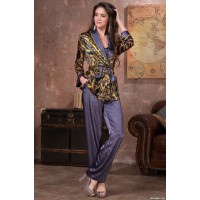 Жіночий комплект-трійка шовковий Армані Голд 3496