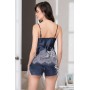 Фото  жіноча шовкова піжама із шортами олександрія 3572-1