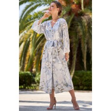 Жіночий довгий шовковій халат Новела 3609