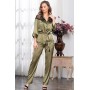 Фото  жіноча піжама з брюками шовковаолівія 3646
