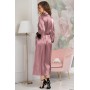 Фото  довгий шовковий халат на гудзиках олівія 3649-1
