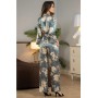 Зображення  жіноча шовкова піжама із брюками орнелія 3836